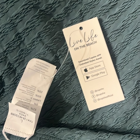 Cupshe one piece green bathing suit size large NWT - Picture 4 of 7